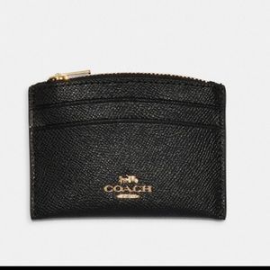 NEW! Coach black with logo Card Case